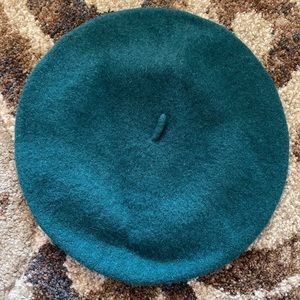 Dark teal beret